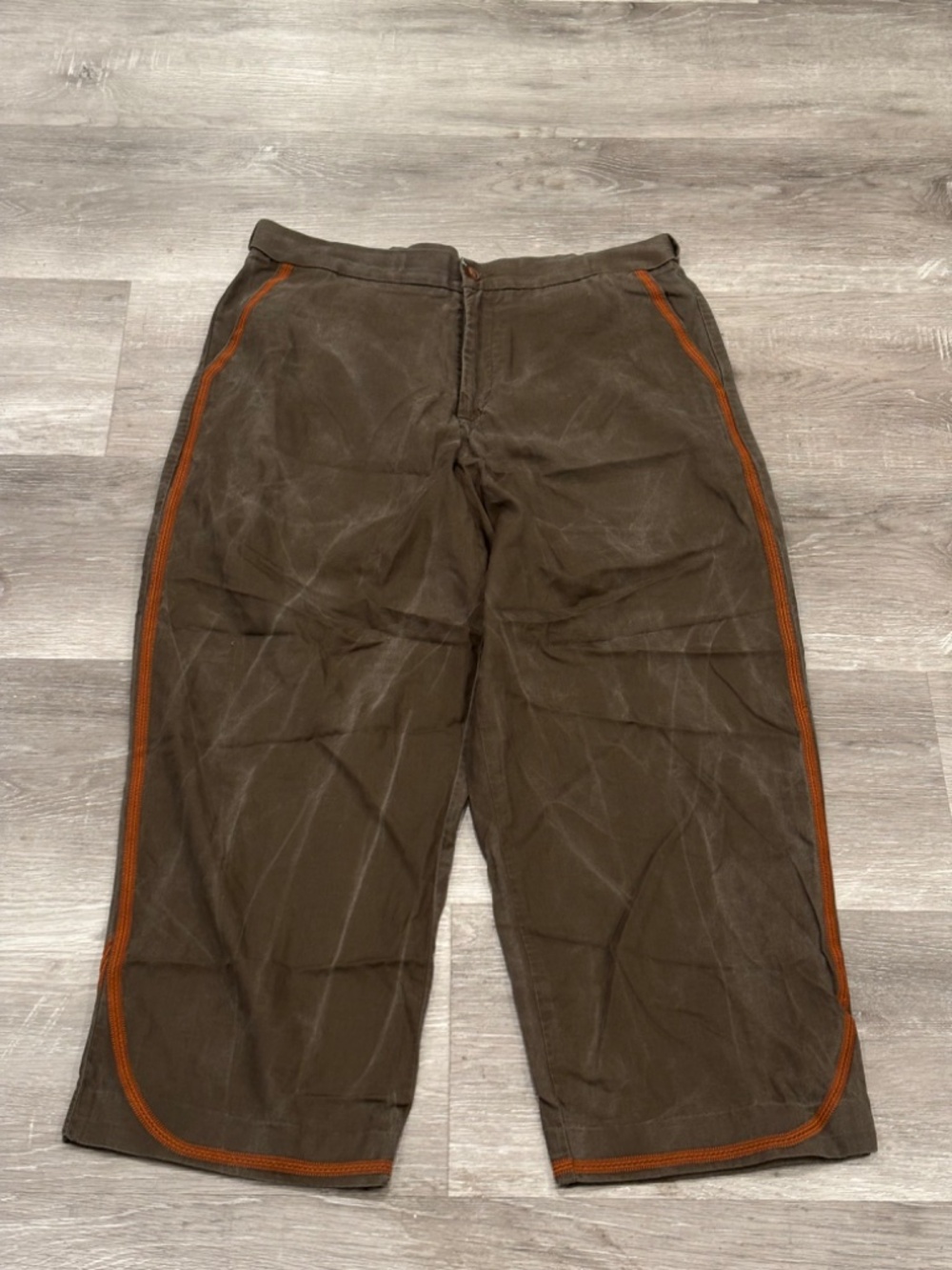 Levi's Made & Crafted X Josh Peskowitz Wide Crop Pant Japan Orange Stitch Men 34